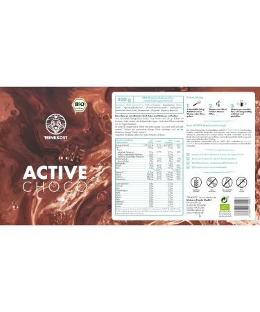 Buy Organic Active Choco Protein Powder 500g | 100% Natural No Artificial Sweeteners Rich in Vitamin D Magnesium Calcium & Potassium - International Shipping - Buy Online on GoSupps.com