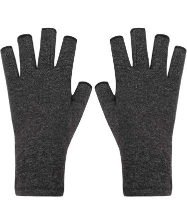Holiberty Fingerless Compression Arthritis Gloves - Lightweight Breathable Relief for Rheumatoid Pain & Muscle Tension (1 Pair - Buy Online on GoSupps.com
