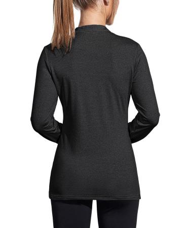 COOrun Women's Long Sleeve Workout Shirt | Breathable & Quick Dry Athletic Top for Yoga & Hiking | 1-Black, Size Large - Buy Online on GoSupps.com