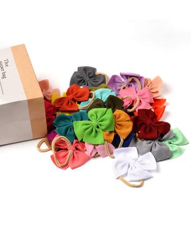 Prohouse 30 PCS Big Bows Baby Nylon Headbands - Hair Accessories for Baby Girls - Buy Online on GoSupps.com