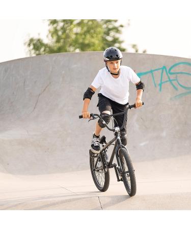SKATEWIZ Roller Skate Pads Set - Knee, Elbow Pads & Wrist Guards - Climate Neutral Skating Protective Gear for Adults and Kids - Black - Buy Online on GoSupps.com