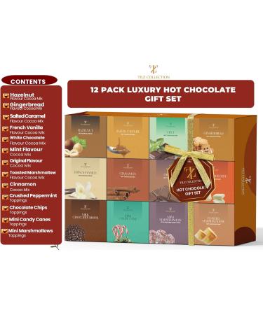 Hot Chocolate Gift Set - Flavoured Hot Chocolate 12 Pack Luxury Hot Chocolate Set Hot Chocolate Gifts For Women Men Kids Adults - Birthday Gift For Mom and Dad - Variety Pack - Buy Online on GoSupps.com
