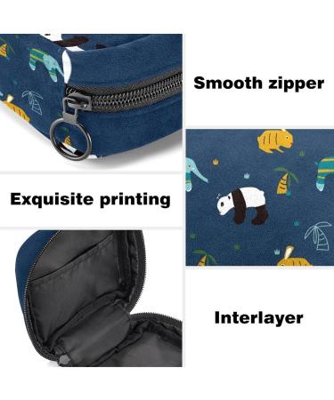 Forest Animals Menstrual Cup Pouch - Large Storage Bag for Sanitary Napkins & Pads - Multicoloured Organizer for Girls & Women - Buy Online on GoSupps.com