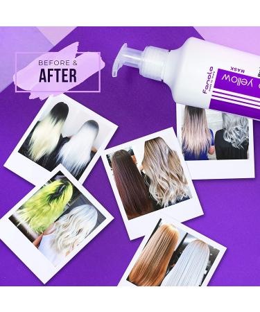 Fanola No Yellow Mask 11.8 oz - Anti-Brass Purple Hair Toner for Blonde, Silver, Gray Hair - Remove Yellow Tones & Brassiness - 11.83 Fl Oz - Buy Online on GoSupps.com