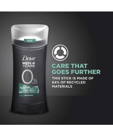 Dove Men+Care Aluminum-Free Deodorant Stick - Eucalyptus & Birch, 2.6 oz (Pack of 4) - Plant-Based Moisturizer - Buy Online on GoSupps.com
