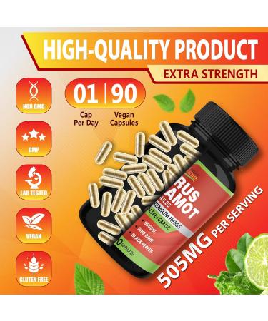 Organic Cadane Citrus Bergamot Supplement Extract Capsules 90 Capsules & Berberine Olive Guggul Garlic Pine Bark Black Pepper | Supports Overall Health Immune System | 3 Months Supply - Buy Online on GoSupps.com