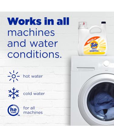 Tide Simply Liquid Laundry Detergent Free & Sensitive 117 oz - 89 Loads | International Shipping Available - Buy Online on GoSupps.com