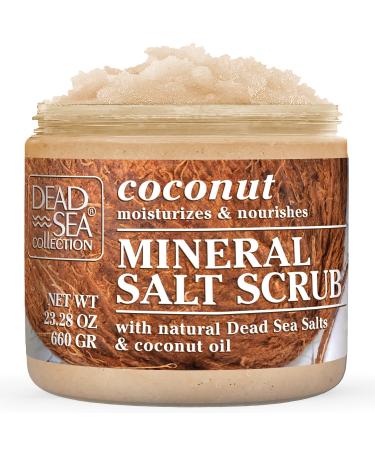 Dead Sea Collection Gommage orps au Sel - 660 g. - la Noix de Coco - Effet Exfoliant - Contient des Huiles Essentielles Biologiques et des Min raux Naturels de la Mer Morte. Noix de coco.