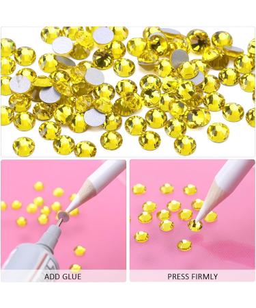 Yhmq 576PCs Rhinestones & Nail Crystals - Cittrine SS30 (6.4mm & 6.5mm) for Stunning Nail Art - Buy Online on GoSupps.com