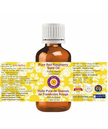 Pure Red Raspberry Seed Oil 100ml - Therapeutic Grade Cold Pressed | d ve herbes | International Shipping - Buy Online on GoSupps.com
