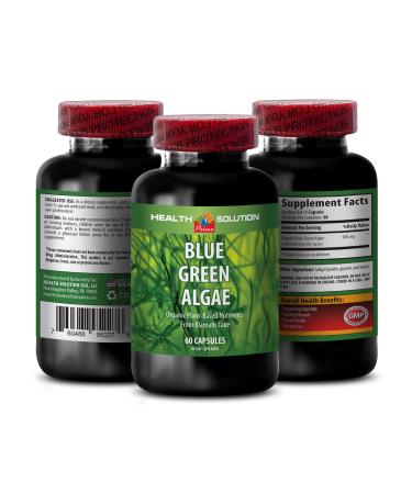 blue green algae spirulina - BLUE GREEN ALGAE 500MG from Klamath Lake - blue green algae klamath lake spirulina chlorella organic spirulina chlorella blue green algae powder 1 Bottle 60 Capsules