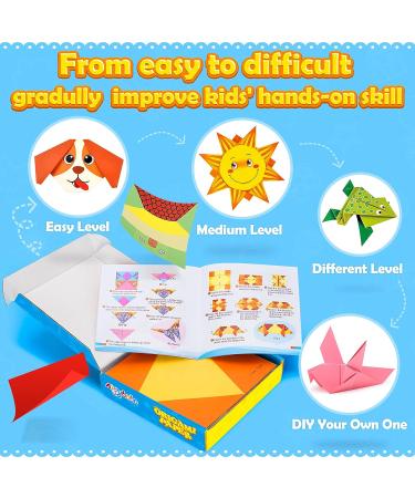 Aigybobo Origami Paper Set 308PCS - Kids Craft Kit with Instructional Book | Art Supplies for Girls Ages 6-12 | Perfect for School Projects - Christmas Gifts for Boys & Girls - Buy Online on GoSupps.com