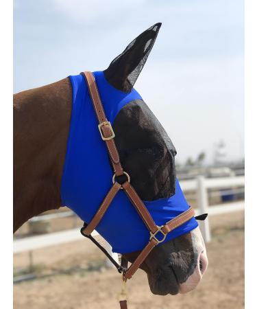 TGW RIDING Horse Fly Mask - Super Comfort & Elasticity with Ears (M Royal Blue) | International Shipping Available - Buy Online on GoSupps.com