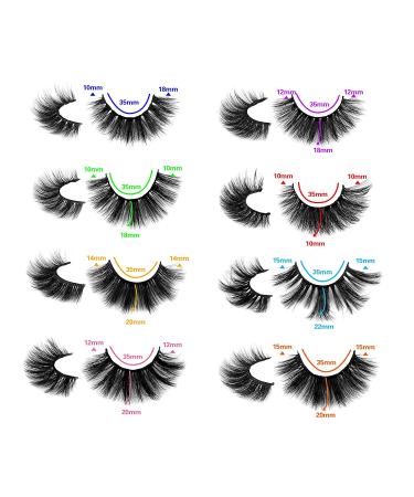 40 Pairs Wholesale Faux Mink False Eyelashes - 8 Styles, 18-22MM, Crossed Fluffy Volume, Reusable 3D Cat Eye & Round Shape - Pack of 40 Pairs - Buy Online on GoSupps.com