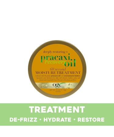 OGX Pracaxi Recovery Oil AntiFrizz Deep Conditioning Hair Mask 6oz - Sulfate-Free with Murumuru Butter - Nourishing In-Shower Treatment - Buy Online on GoSupps.com