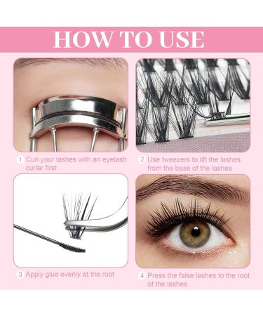 BELEVO 240 Individual Eyelashes Cluster Lashes Kit Natural D Curl Fluffy Lash Clusters DIY Eyelash Clusters Extensions at Home Reusable 30D+40D 11-16MM - Buy Online on GoSupps.com