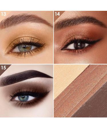FOCALLURE 3 Pcs Eyeshadow Sticks Set | Shimmer & Matte Eye Shadow Crayons with Blending Sponge Brush | Long Lasting Waterproof Formula | Brightener Stick Makeup - Buy Online on GoSupps.com