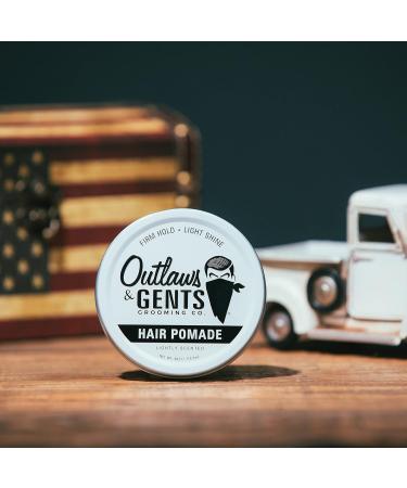 Outlaws & Gents Grooming Co. Hair Pomade - Firm Hold & Light Shine Styling Pomade for Men | Perfect for Classic & Modern Hairstyles - International Shipping Available - Buy Online on GoSupps.com