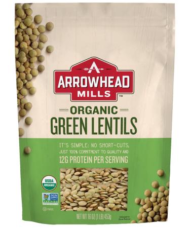 Arrowhead Mills Organic Green Lentils, 16 oz. Bag (Pack of 6) - Buy Online on GoSupps.com