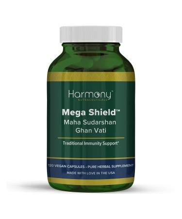 Mahasudarshan Ghan Vati Mega Shield Maha Sudarshan Ghan Vati Harmony Nutraceuticals Pure Ayurveda 120 Vegan Capsules