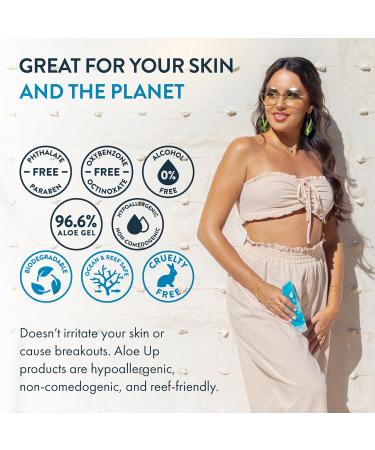 Aloe Up Sport Sunscreen Lotion SPF 50 and Aloe Ice Sunburn Relief Jelly - Bundle with Sun Screen Protector for Face and Body and After Sun Gel - With Pure Aloe Vera Gel - Reef Friendly - 2 Items - Buy Online on GoSupps.com