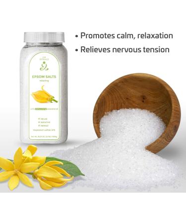 Zen Rituals Epsom Bath Salts Ylang Ylang - 1 KG | Pure Magnesium Sulphate | Relaxing International Shipping - Buy Online on GoSupps.com