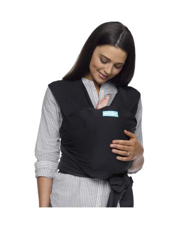 Moby Wrap Baby Carrier | Classic | Baby Wrap Carrier for Newborns & Infants | #1 Baby Wrap | Go to Baby Gift | Keeps Baby Safe & Secure | Adjustable for All Body Types | Perfect for Mom & Dad | Black