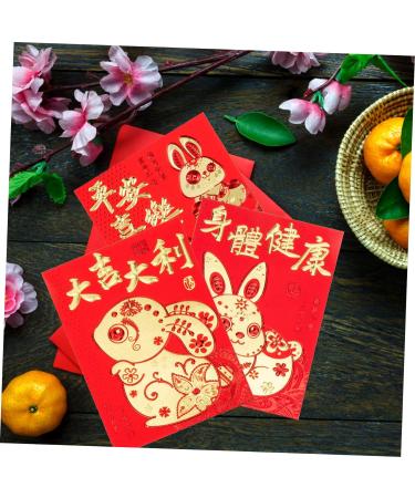 MAGICLULU 240 Pcs Year of The Rabbit Red Envelope Chinese New Year Hongbao New Year Money Bag Money Envelopes for Cash Budgeting 2023 Red Packet Child Cartoon Spring Festival Supplies Paper Colorfulx4pcs 11.5x8.1cmx4pcs - Buy Online on GoSupps.com