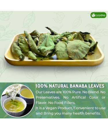 Lavendium 50+ Natural Banaba Dried Leaves Whole Banaba Leaves 100% Pure Dried Banaba Leaves Banaba Leaf Herbal Tea No Additives No Caffeine Vegan - Buy Online on GoSupps.com