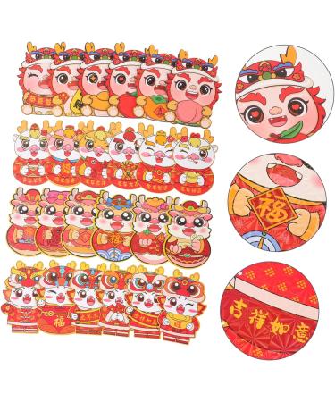 TEHAUX 24pcs Spring Festival Red Packet Luck Money Bag Spring Festival Red Envelope Lucky Money Packet 2024 New Year Hong Bao Red Envelopes Chinese Lai Si Feng Coated Paper Christmas - Buy Online on GoSupps.com