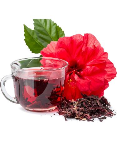 Hibiscus Flowers Tea - 100% Pure African Hibiscus Plant Loose Leaf for Premium Herbal Tea - 100g - Buy Online on GoSupps.com