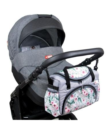 BabyLux Nursing Bag DIAPER BAG Stroller Bag Diaper Bag for Stroller 73. Flowers