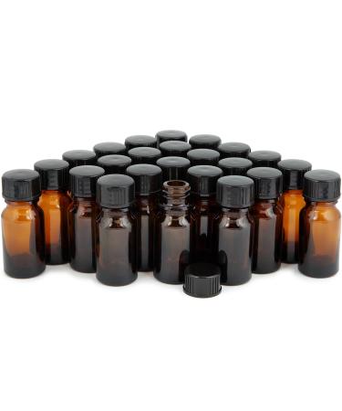 Vivaplex, 24, Amber, 10 ml (1/3 oz) Glass Bottles, with Lids - Buy Online on GoSupps.com