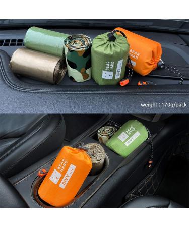 Bearhard Ultra-Light Waterproof Thermal Emergency Sleeping Bag Bivouac Sack - Survival Gear for Camping Hiking & Backpacking - Camouflage - Buy Online on GoSupps.com