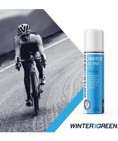 Wintergreen Ice Spray 3.5 Fl Oz - Soothing Pain Relief with Menthol & Peppermint Oils for Inflammation - 150mL - Buy Online on GoSupps.com