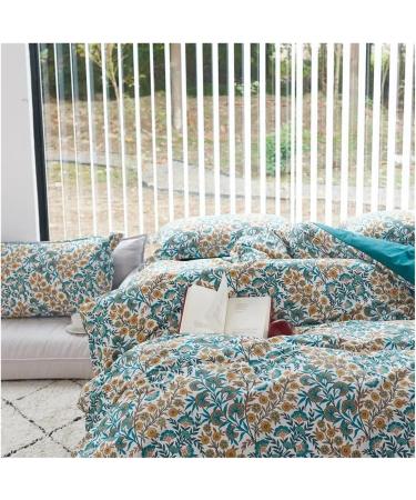 Cotton Ginkgo Biloba Duvet Cover Set Printed Bedding Large Flat Set Soft (8 Queen Flat 4pcs) - Buy Online on GoSupps.com