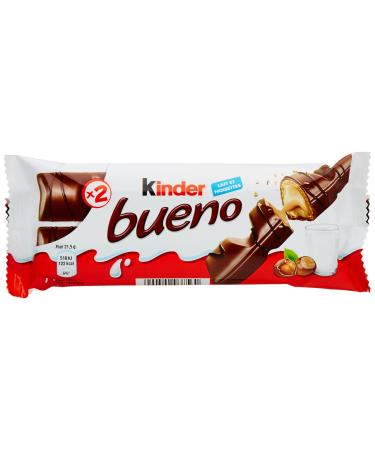 Kinder 1 Box of 30 Bueno Kinder Units with 2 Sticks Each - 43g x 30