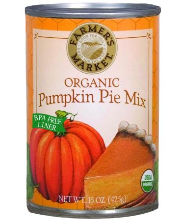 Farmer's Market Foods, Organic Canned Pumpkin Pie Mix, 15-Ounce Cans (Pack of 12)