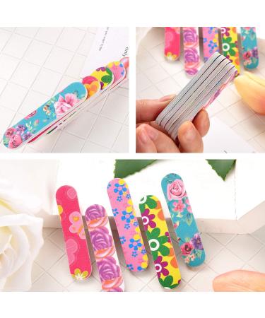 100 Double Sided Mini Nail Files Emery Boards for Women - 5 Colors - Buy Online on GoSupps.com