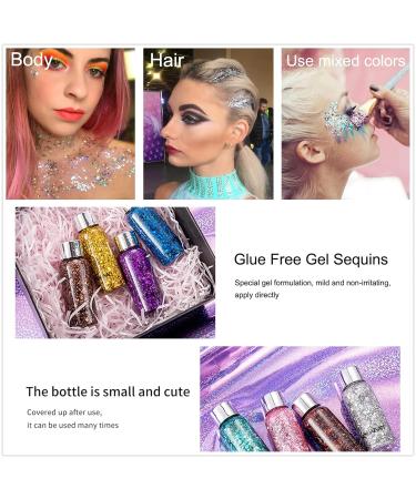 Buy Silver Body Glitter Gel | Long Lasting Chunky Glitter for Festivals & DIY Crafts - International Shipping - Buy Online on GoSupps.com