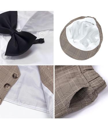 Mint Green Baby Boys Blazers Suit 5pcs Wedding Outfit | Khaki Plaid 2-3 Years - Buy Online on GoSupps.com