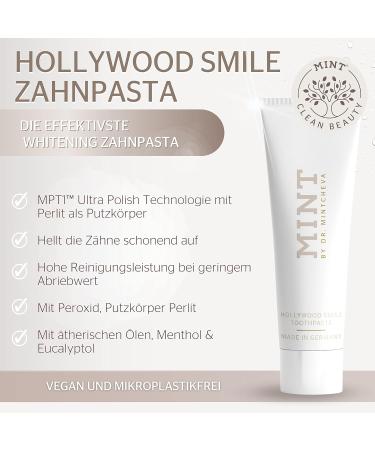 Buy Mint Hollywood Smile Whitening Toothpaste 85ml | Vegan & Fluoride-Free | Dr. Mintcheva's Ultra Polish Technology for Effective Home Tooth Whitening - Buy Online on GoSupps.com