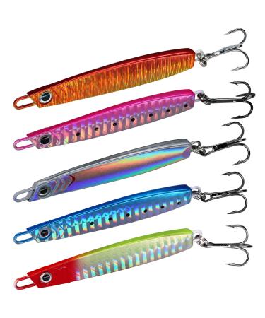 Pilker 5 pieces bait Vertical metal fish metal pilker for cod cod fishing Pilker 5 pieces bait 30g