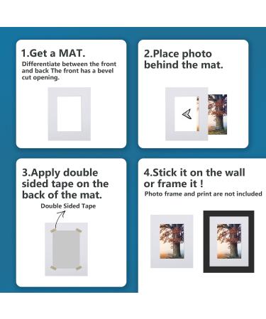 Somime White Pre-Cut 5x7 Photo Matte with White Core - 10 Pack for Picture Framing - Buy Online on GoSupps.com