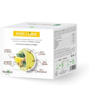  Foodness FoodNess - Ginger and Lemon Herbal Tea Capsules compatible with Dolce Gusto gluten-free drink with aromatic notes (3 boxes 30 capsules total) - Buy Online on GoSupps.com