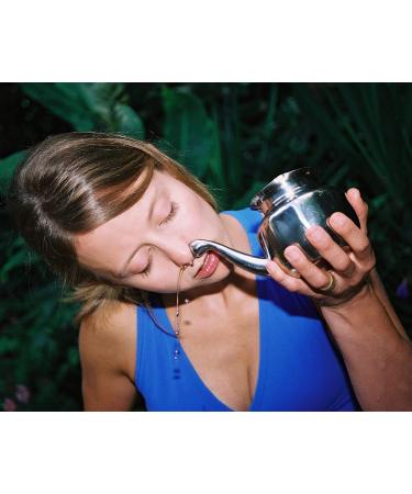 Yatan Neti Pot Kit - Stainless Steel Nasal Rinse Set | Ayurvedic Oil & Rock Salt for Sinus Relief & Congestion - Buy Online on GoSupps.com