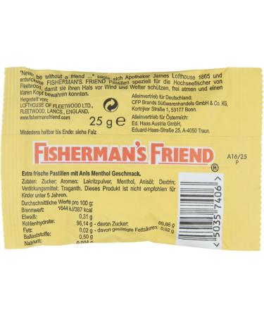 Buy Fisherman's Friend Anise - Pack of 4 (4 x 25g) | International Shipping Available - Buy Online on GoSupps.com