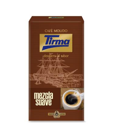 Tirma Café Moulu Doux 250g | Mélange Parfait 60% Torréfaction Naturelle 40% Torrefacto | Café Espagnol Antioxydant | Pour Presse Française, Filtre, Goutte à Goutte, Aeropress
