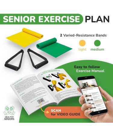 Chair Exercises for Seniors | Adjustable Resistance Bands & Exercise Guide | Fitness Equipment for Elderly & Therapy Aids - Buy Online on GoSupps.com