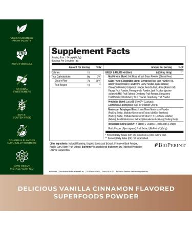 Nutrology Greens & Fruits Powder-Naturally Sourced Superfood Vanilla Cinnamon (30 Servings) BCAA Natural Plant Based BCAA Powder Lemonade Flavor (30 Servings) - Buy Online on GoSupps.com